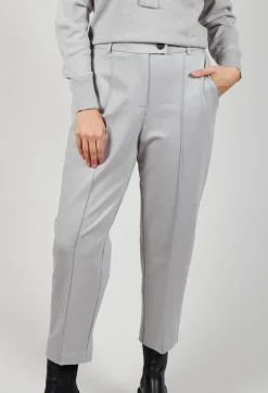 Tapered Jersey Trousers in Perla