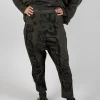 Tapered Leg Drop Crotch Trousers in Jungle Big Print