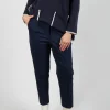 Tapered Leg Jersey Trousers in Blue Nights