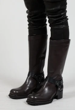 Tarantino Buckle Boot in Moro and Nero