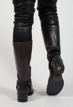 Tarantino Buckle Boot in Moro and Nero