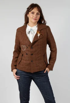 Tartan Blazer in Original Brown