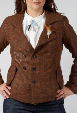 Tartan Blazer in Original Brown