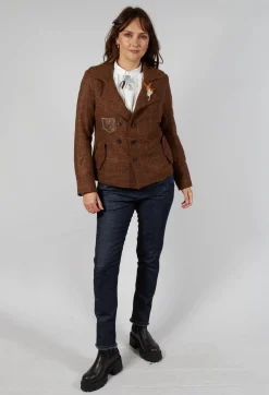 Tartan Blazer in Original Brown