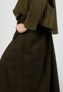 Tartan Trousers in Military Green