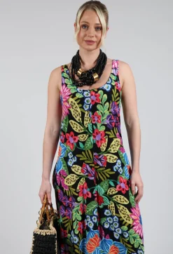 Tayana Dress in Black Floral Print