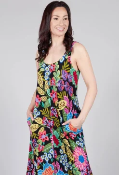Tayana Dress in Black Floral Print