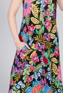 Tayana Dress in Black Floral Print