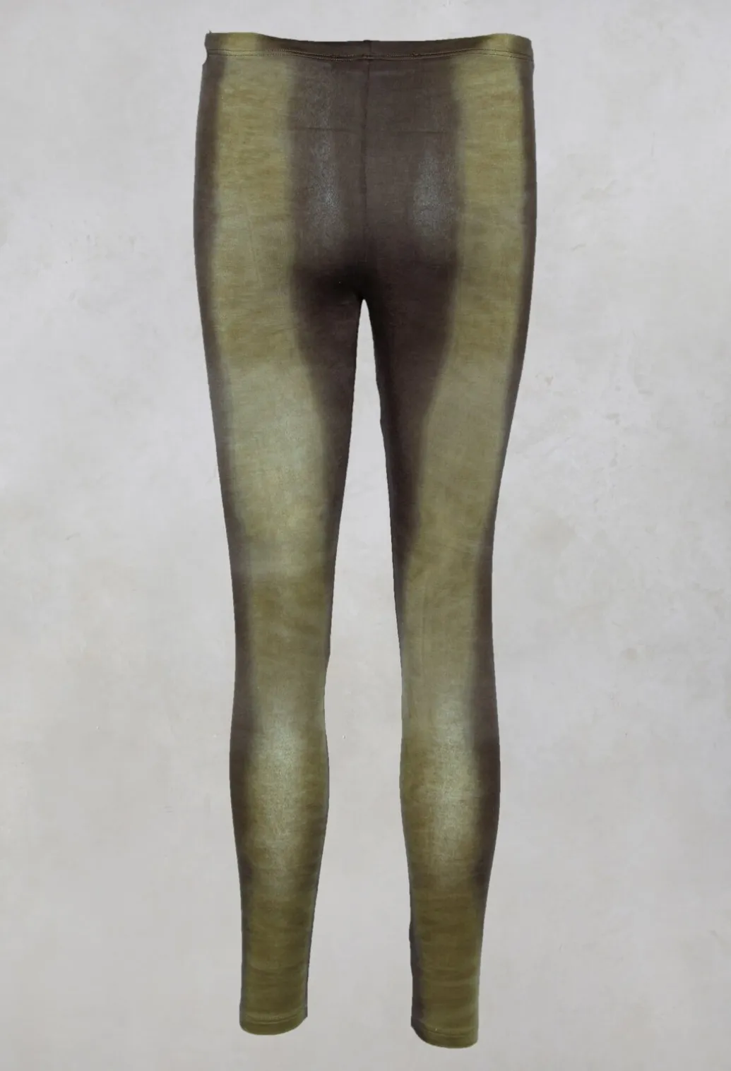 Taylora Tie Dye Leggings in Avocado Green
