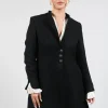 Tba Short Coat in Black