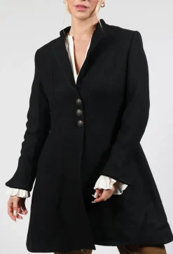 Tba Short Coat in Black
