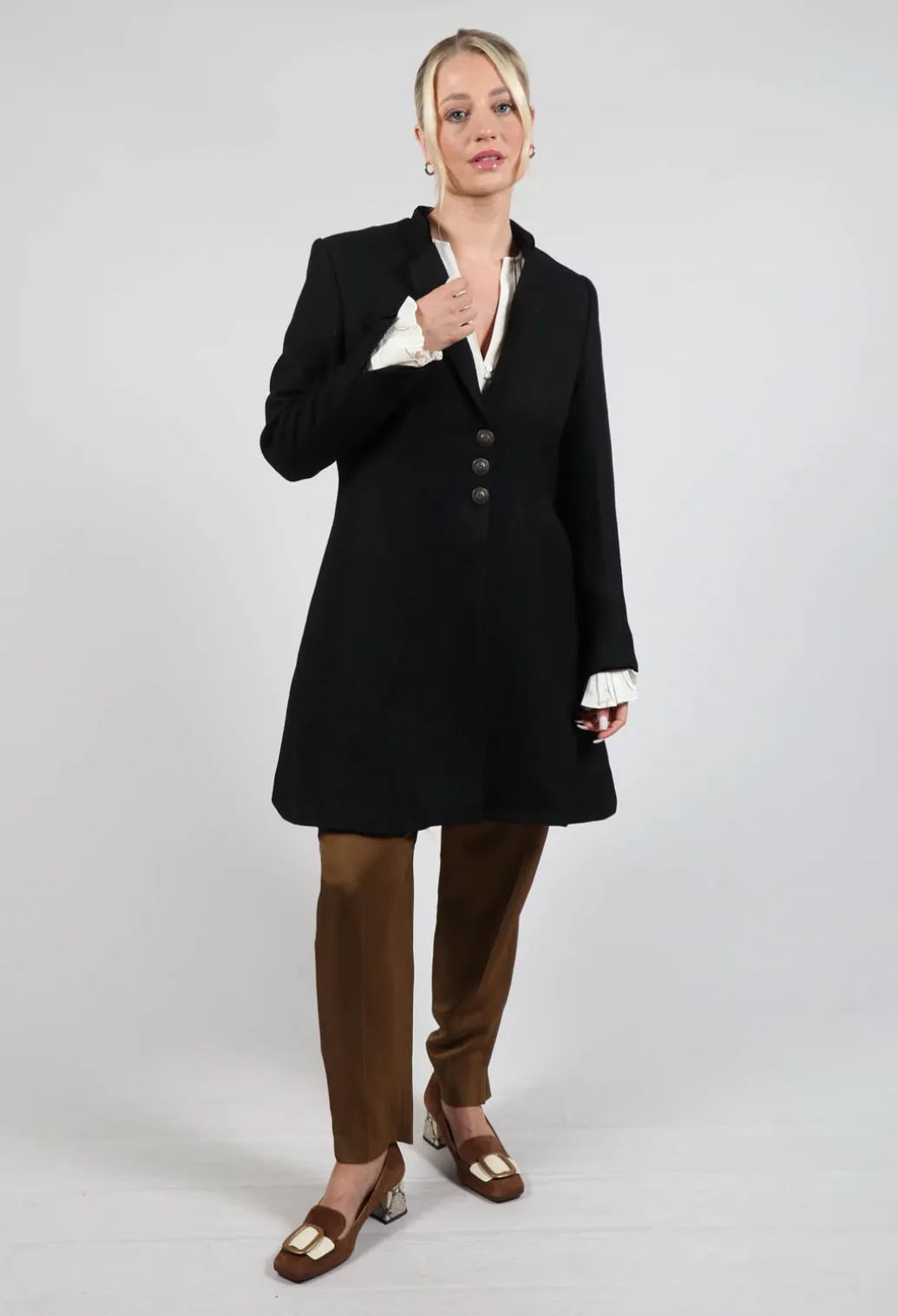 Tba Short Coat in Black
