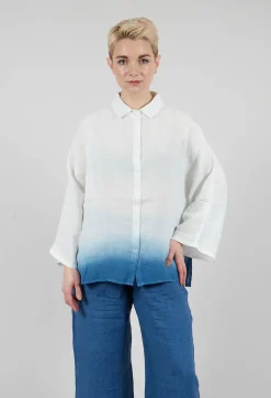Tege Blouse in Blue Dip Dye