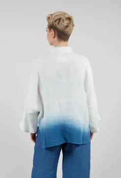 Tege Blouse in Blue Dip Dye