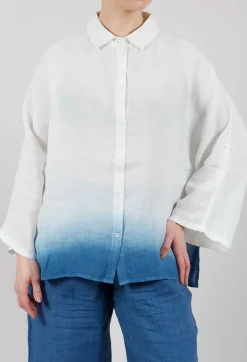 Tege Blouse in Blue Dip Dye