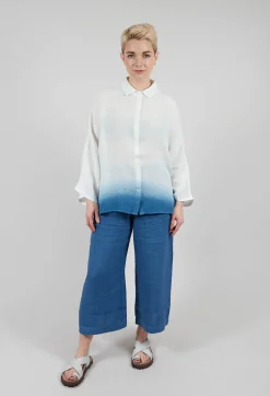 Tege Blouse in Blue Dip Dye