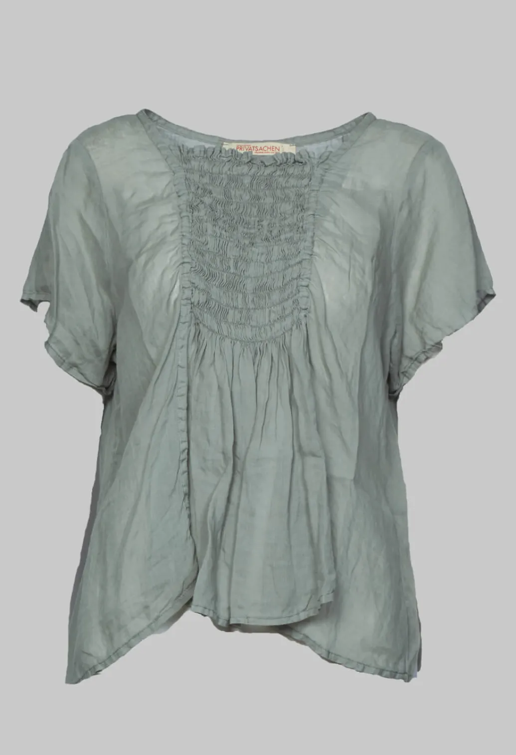 Teileisten Blouse in Salbei Green