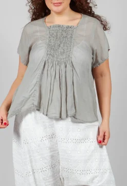 Teileisten Blouse in Salbei Green