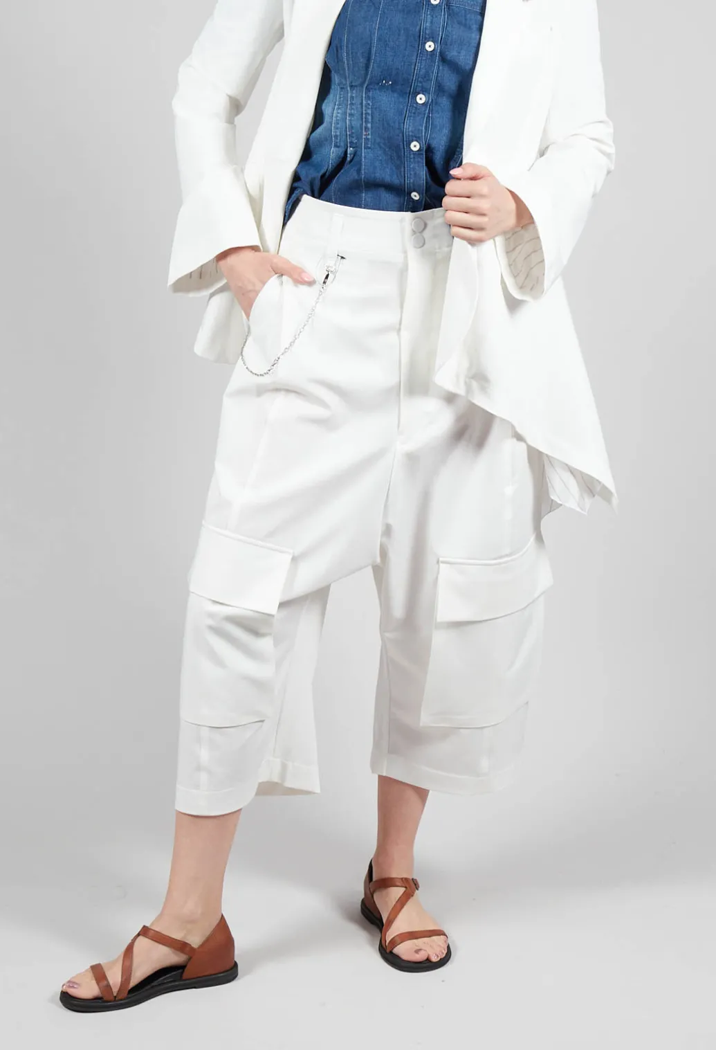 Telltale Trousers in White