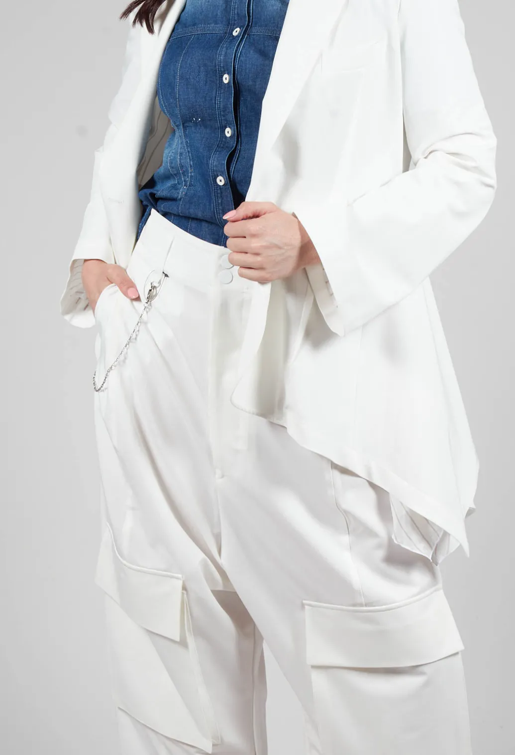 Telltale Trousers in White