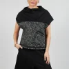 Tema Top in Black with White