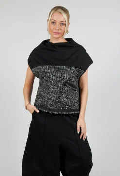 Tema Top in Black with White