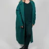 Terrat Textured Coat in Fidel Green