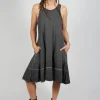 Terry Dress in Asphalt