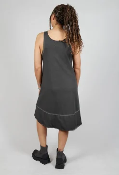 Terry Dress in Asphalt