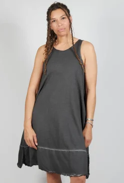 Terry Dress in Asphalt