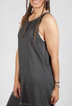 Terry Dress in Asphalt