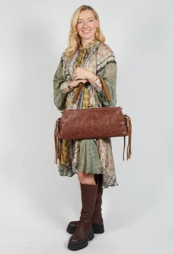 Texas Fringe Bag in Brown