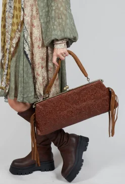 Texas Fringe Bag in Brown