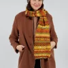 Textile Wool Scarf in Apricot