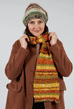 Textile Wool Scarf in Apricot