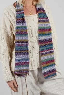 Textile Wool Scarf in Iris