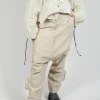 Textured Baggy Trousers in Eraser Mel