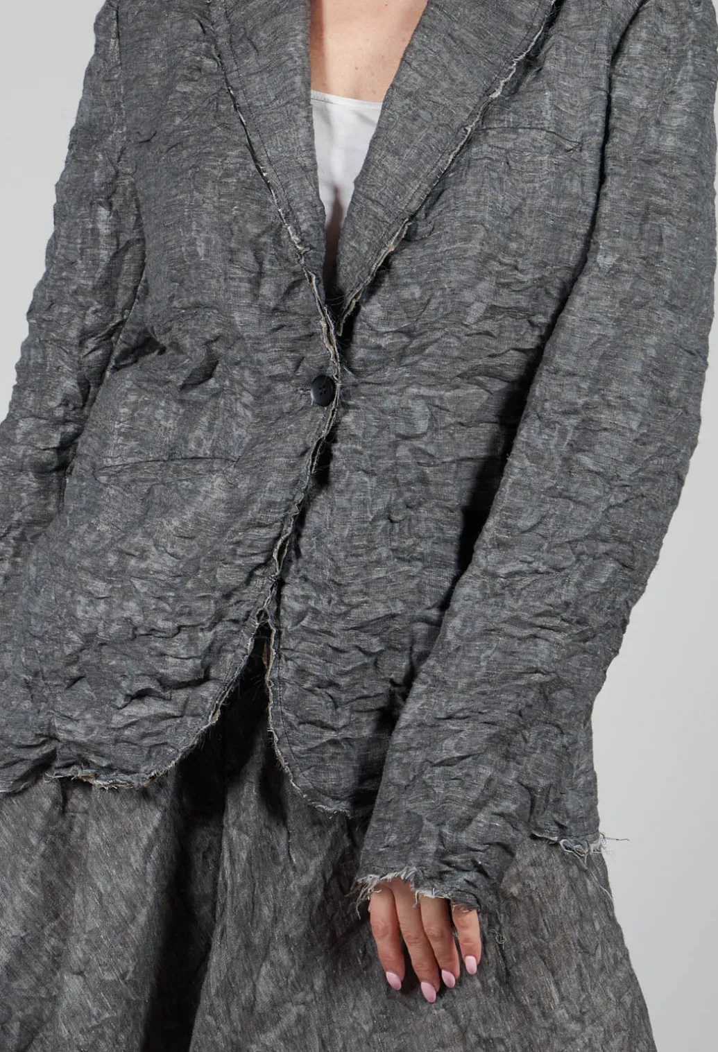 Textured Blazer in Grey