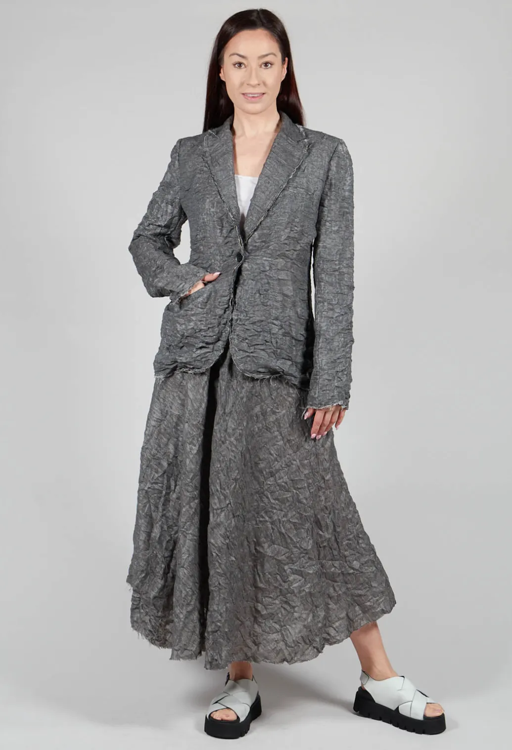 Textured Blazer in Grey