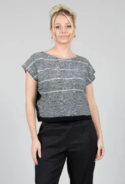 Textured Boxy Jumper in Black