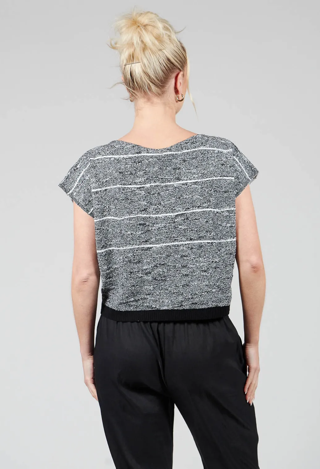 Textured Boxy Jumper in Black