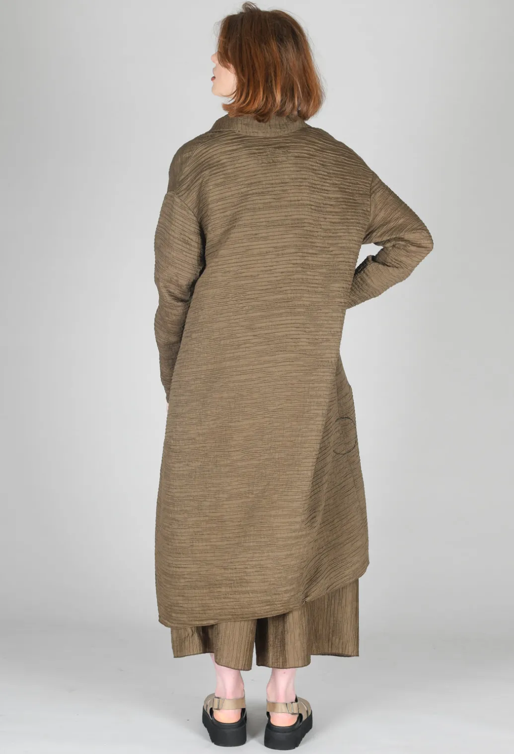 Textured Geometric Coat in Ciocca