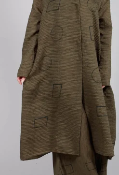 Textured Geometric Coat in Ciocca