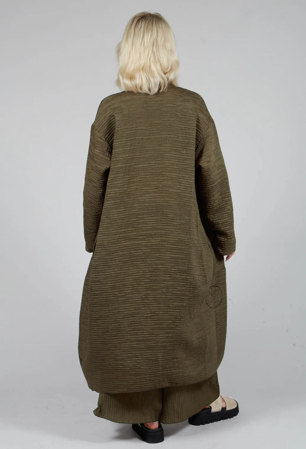 Textured Geometric Coat in Ciocca
