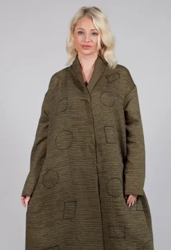 Textured Geometric Coat in Ciocca