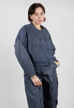Textured Jacket in Blue