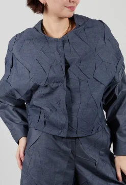 Textured Jacket in Blue