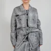 Textured Jacket in C.Coal 70% Cloud