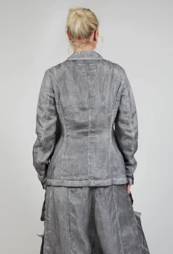 Textured Jacket in C.Coal 70% Cloud