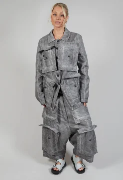 Textured Jacket in C.Coal 70% Cloud